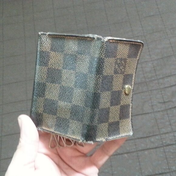 Vintage LV Louis Vuitton Damier Ebeine Leather Key Holder Case Unisex Men's - Picture 5 of 16